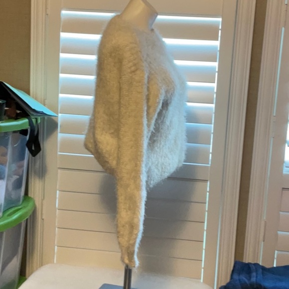 Arizona Jean Company Cream Crew Neck Sweater Plush Knit - Picture 3 of 7